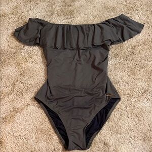 Green Michael Kors one piece swim suit size 8